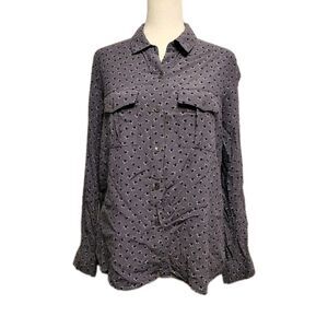 Rails Rhett Midnight Stars Button Up Long Sleeve Shirt Womens Medium